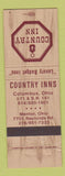 Matchbook Cover - Country Inn Columbus Mentor OH