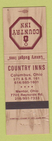 Matchbook Cover - Country Inn Columbus Mentor OH