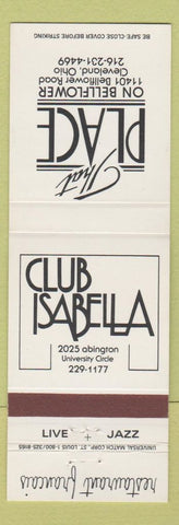 Matchbook Cover - That Place Club Isabella Cleveland OH