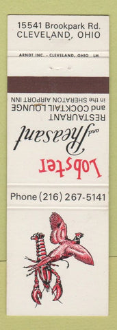 Matchbook Cover - Lobster and Pheasant  Cleveland OH