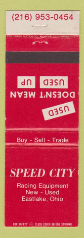 Matchbook Cover - Speed City Racing Equipment Eastlake OH