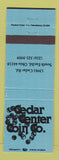 Matchbook Cover - Cedar Center Coin South Euclid OH BLUE