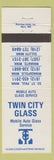 Matchbook Cover - Twin City Glass South ST Paul Minneapolis Mankato Duluth MN
