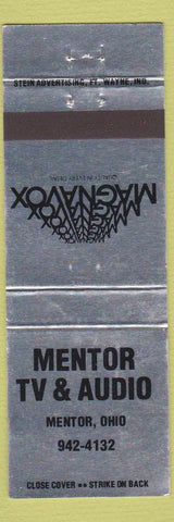 Matchbook Cover - Mentor TV Audio Magnavox Mentor OH WEAR