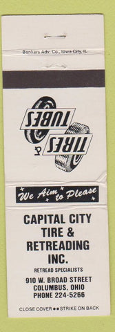 Matchbook Cover - Capital City Tire Retreading Columbus OH WEAR