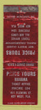 Matchbook Cover - Price Tours Havana Key West FL WEAR