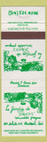 Matchbook Cover - Le Jardin de Ganos Montreal QC