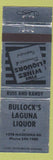 Matchbook Cover - Bullock's Laguna Liquor