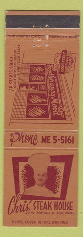Matchbook Cover - Christ Steak House Sault Ste Marie MI