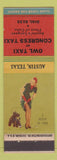 Matchbook Cover - Owl Taxi Congress Austin TX pinup Tony's Tavern