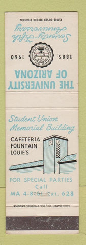 Matchbook Cover - University of Arizona Tucson AZ 1960 WEAR
