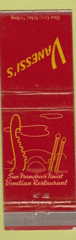 Matchbook Cover - Vanessi's San Francisco CA