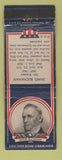Matchbook Cover - 1930s Diamond Presidents James Buchanan WEAR