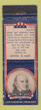 Matchbook Cover - 1930s Diamond Presidents John Quincy Adams WEAR