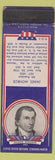 Matchbook Cover - 1930s Diamond Presidents James Monroe WEAR