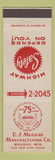 Matchbook Cover - DJ Murray Manufacturing Wausau WI 1958 SKF Allen Bradley