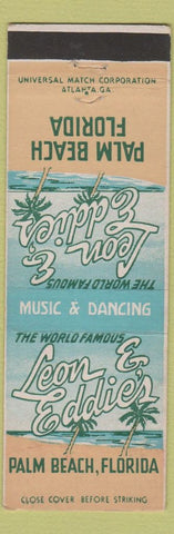 Matchbook Cover - Leon and Eddie's Palm Beach FL