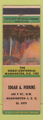 Matchbook Cover - Edgar Perkins Washington DC Match Collector 1950