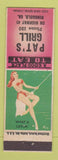 Matchbook Cover - Pat's Grill Ringgold GA low phone pinup