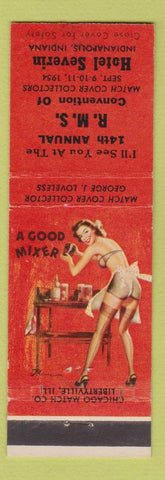 Matchbook Cover - RMS Convention Hotel Severin Indianapolis IN 1954 pinup