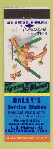 Matchbook Cover - Haley's Service Pan Am oil gas Chattanooga TN