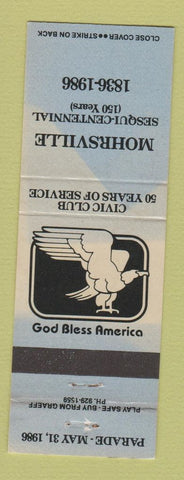 Matchbook Cover - Morrisville Sesqui Centennial 1986