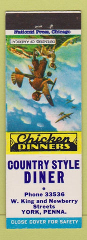 Matchbook Cover - Country Style Diner York PA