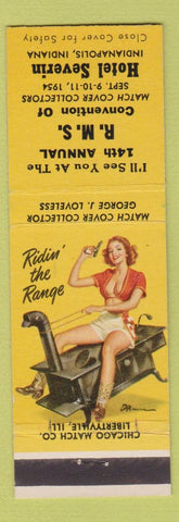Matchbook Cover - RMS Convention Hotel Severin Indianapolis IN 1954 pinup