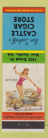 Matchbook Cover - Ben Saathoff's Castle Cigar Store New Castle IN pinup