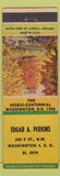Matchbook Cover - Edgar Perkins Washington DC Match Collector 1950