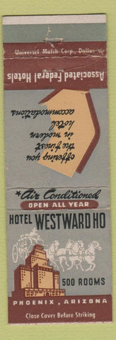 Matchbook Cover - Hotel Westward Ho Phoenix AZ