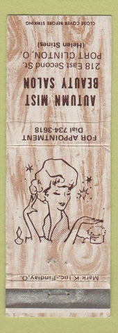 Matchbook Cover - Autumn Mist Beauty Salon Port Clinton OH girlie WEAR