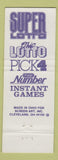 Matchbook Cover - Ohio State Lottery OH