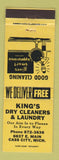 Matchbook Cover - King's Dry Cleaning Laundry Cass City MI WEAR