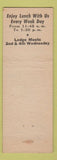 Matchbook Cover - Elks Club Santa Rosa CA WEAR low phone #