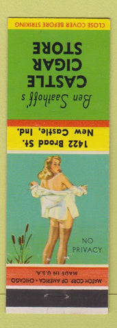 Matchbook Cover - Ben Saathoff's Castle Cigar Store New Castle IN pinup