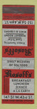 Matchbook Cover - Rosoff's Restaurant New York City? Lion Canada 1929 WEAR