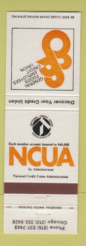 Matchbook Cover - General Foods Credit Union Chicago IL