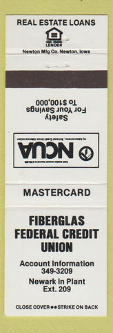 Matchbook Cover - Fiberglas Federal Credit Union Newark OH