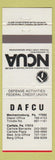 Matchbook Cover - Defense Activities Credit Union Carlisle PA WEAR white