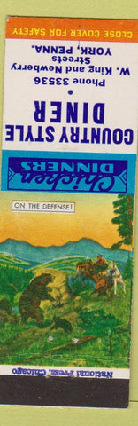 Matchbook Cover - Country Style Diner York PA
