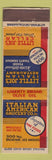 Matchbook Cover - Italian American Grocery Los Angeles CA CROWN WEAR
