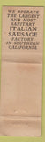Matchbook Cover - Italian American Grocery Los Angeles CA CROWN WEAR