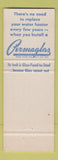 Matchbook Cover - Permaglas Water Heater Raymond Clark Bloomfield NJ