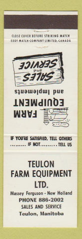 Matchbook Cover - Teulon MB Tractors Massey Ferguson New Holland