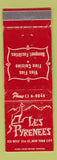 Matchbook Cover - Les Pyrenees New York City WEAR
