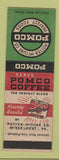 Matchbook Cover - Pomco Coffee Potter McCune McKeesport PA