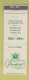 Matchbook Cover - Bradford Hotel Boston MA WEAR