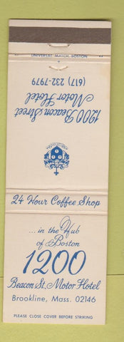 Matchbook Cover - 1200 Beacon Street Motor Hotel Brookline MA