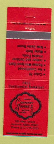 Matchbook Cover - Hyannis Country Squire Motor Lodge MA